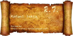 Rafael Tekla névjegykártya